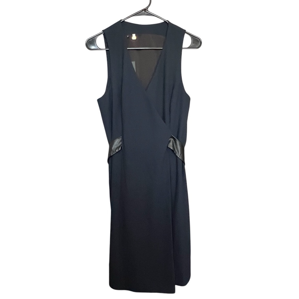 NWT 4. collective Wrap* Dress Navy SZ 10 Minimalist Office Intern Sleeveless - Picture 11 of 13